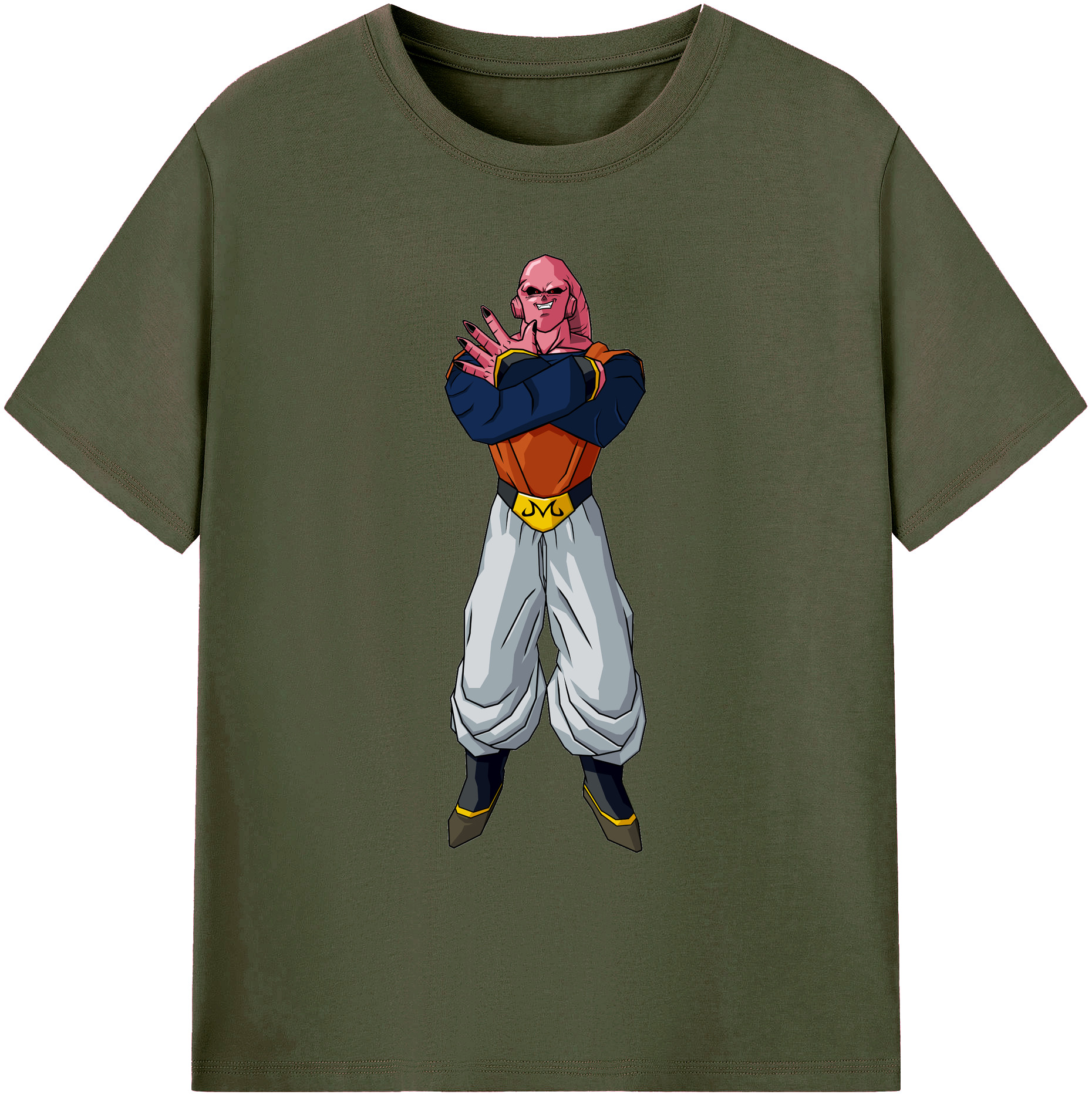 （画像用） ドラゴンボール 魔人ブウ DRAGON BALL Majin Buu 綿100％ メンズ半袖Tシャツ｜肌触りやわらか＆通気性